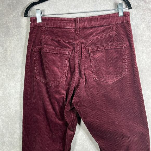 Anthropologie Pilcro Pants Womens 27 Red Two-Tone‎ Corduroy High Rise Slim - Picture 4 of 12